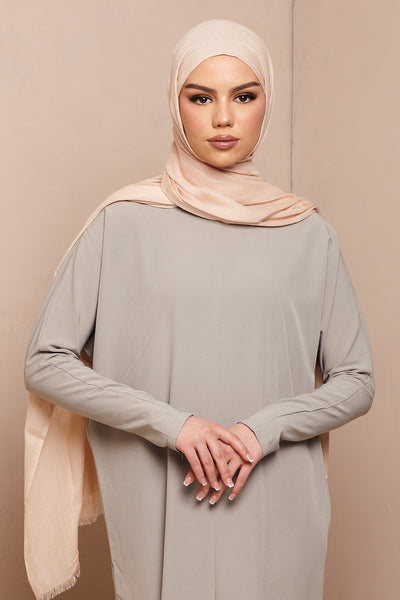 Pastel Rose Tan Lenzing Modal Hijab - CAVE