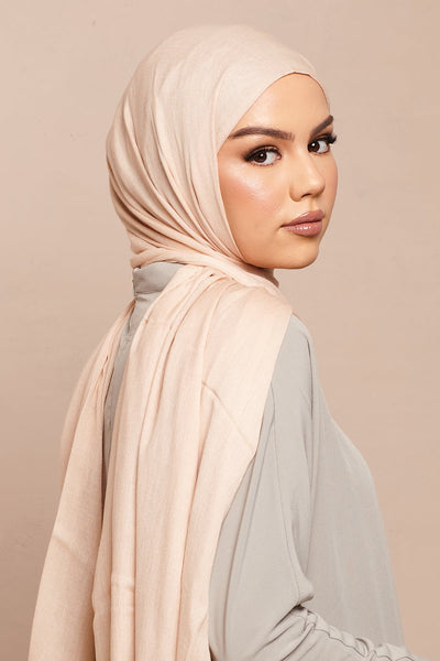 Pastel Rose Tan Lenzing Modal Hijab - CAVE