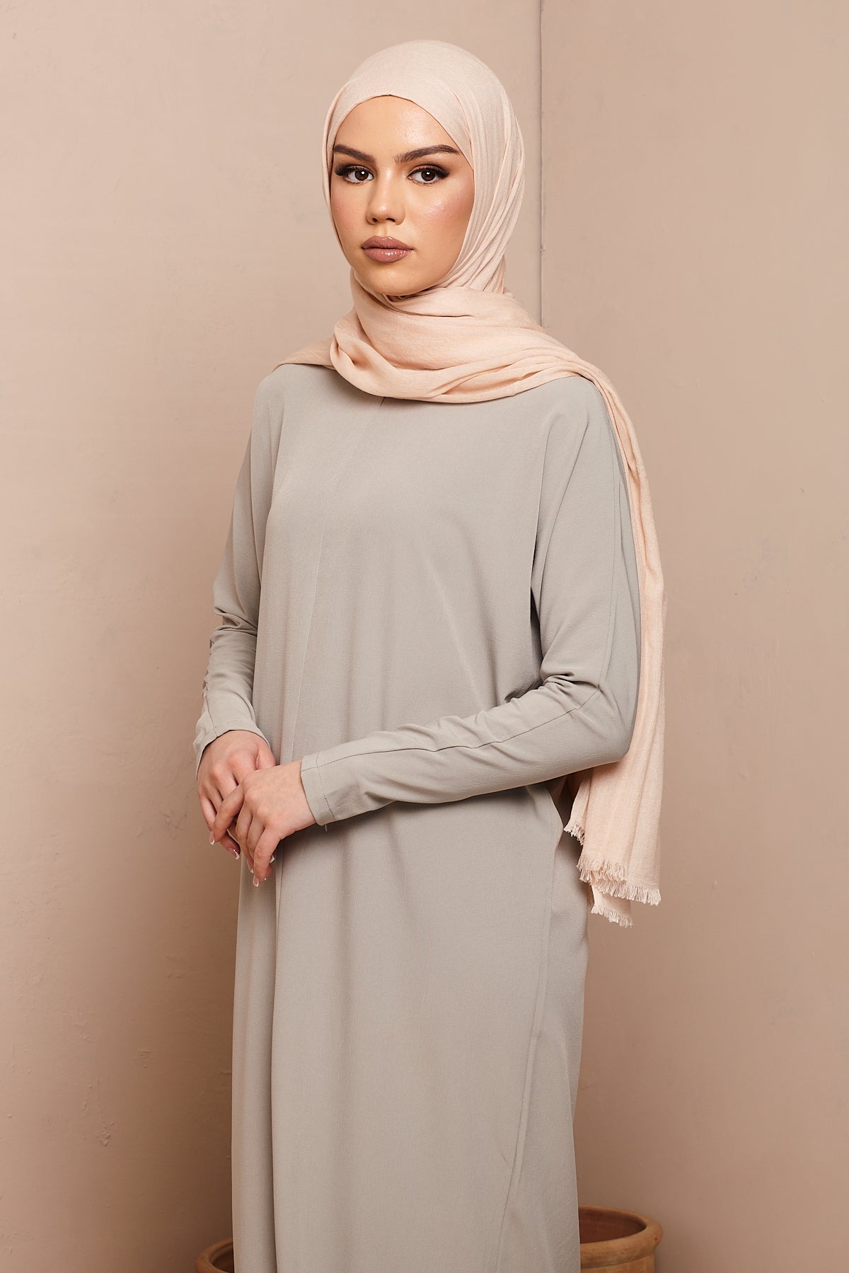 Pastel Rose Tan Lenzing Modal Hijab - CAVE