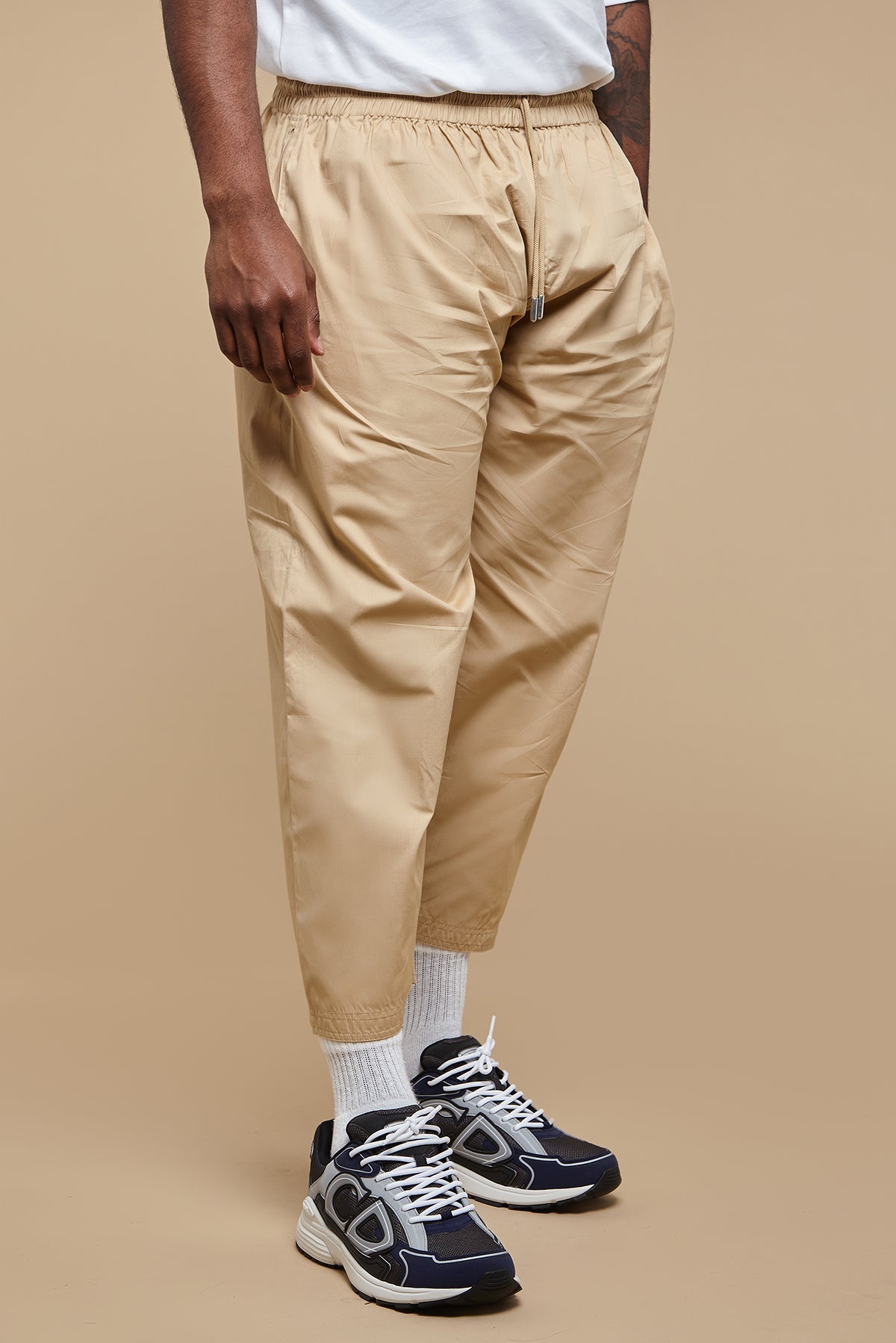Pastel Yellow Wide Leg Cotton Trousers – CAVE