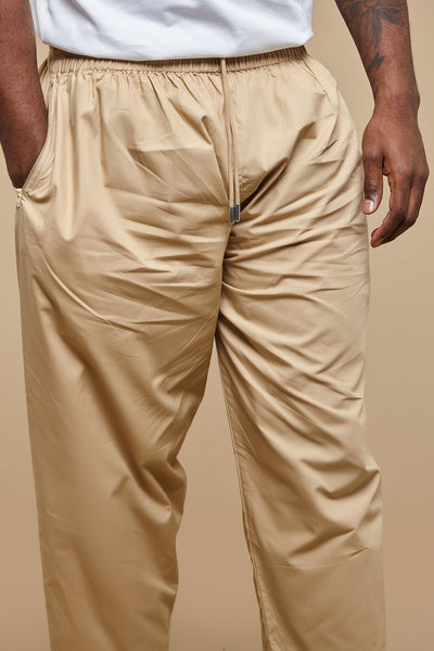 Pastel Yellow Wide Leg Cotton Trousers - CAVE