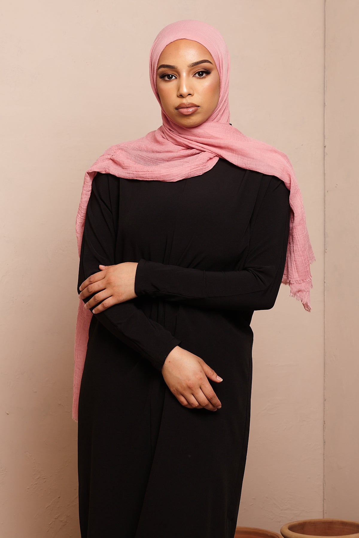 Pink Cotton & Silk Hijab - CAVE