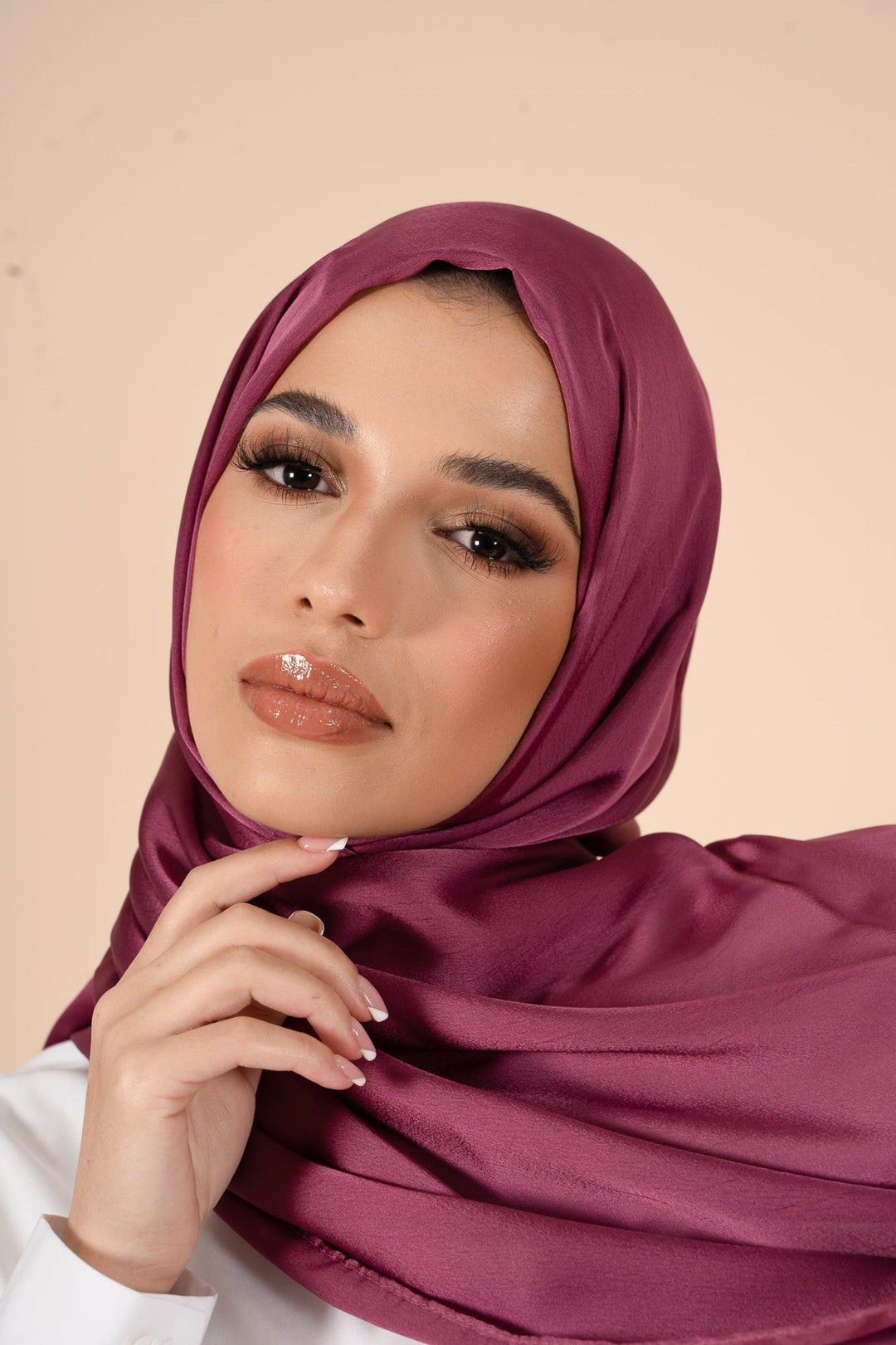 Purple Orchid Soft Satin Hijab - CAVE