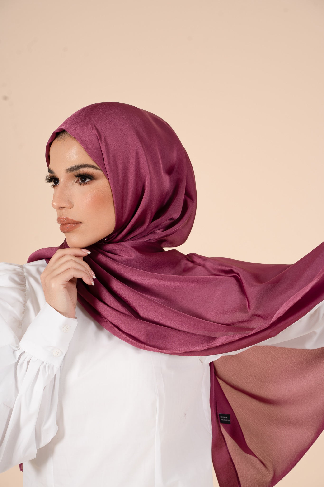 Purple Orchid Soft Satin Hijab - CAVE