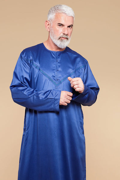 Royal Blue Omani Thobe - CAVE