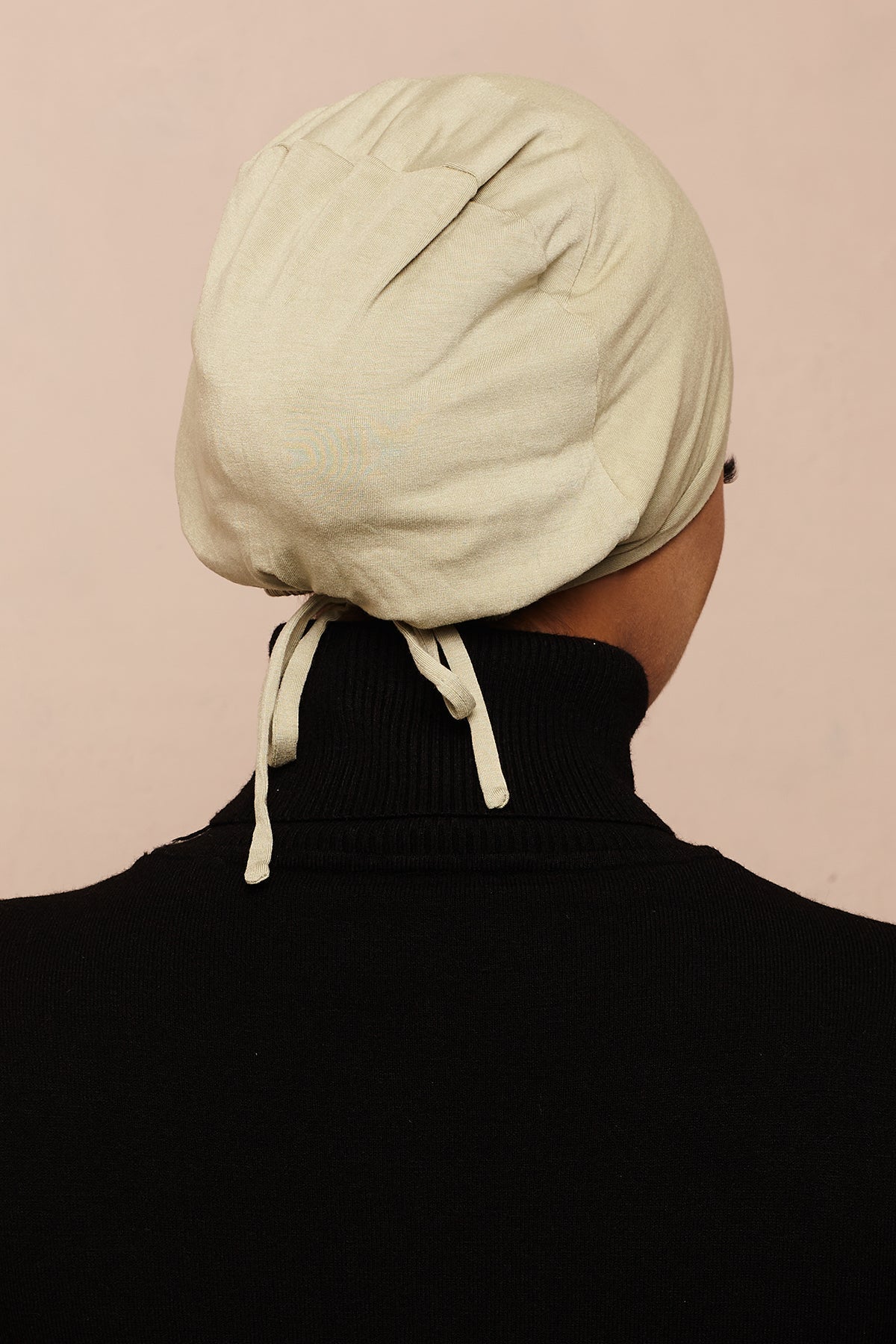 Satin-blend Lint Green Bamboo Jersey Hijab Cap - CAVE