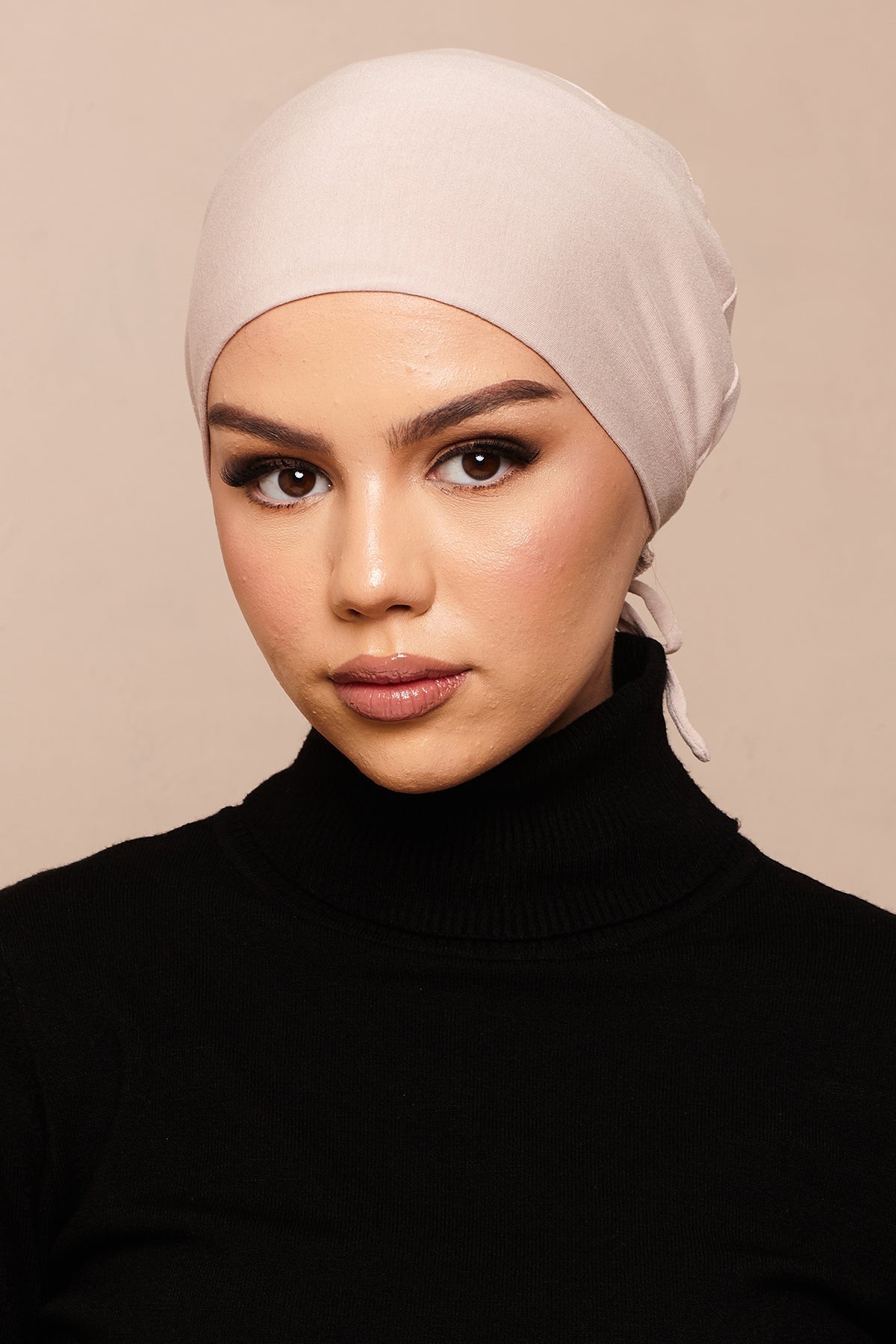 Satin-Blend Rose Bamboo Jersey Hijab Cap - CAVE