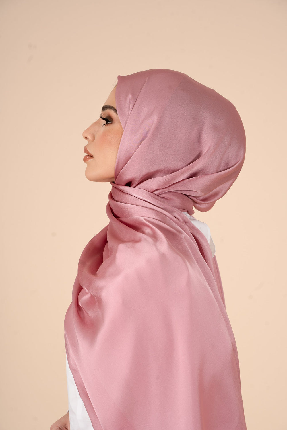 Seashell Pink Soft Satin Hijab - CAVE