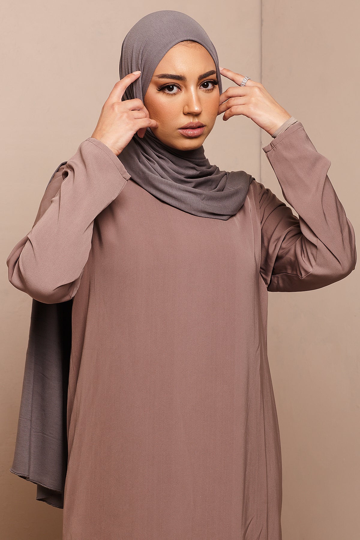 Shadow Charcoal Bamboo Jersey Hijab - CAVE