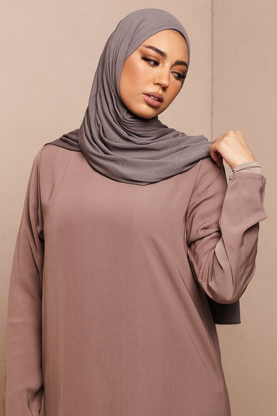 Shadow Charcoal Bamboo Jersey Hijab - CAVE