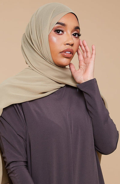 Stone Soft Crepe Chiffon Hijab - CAVE