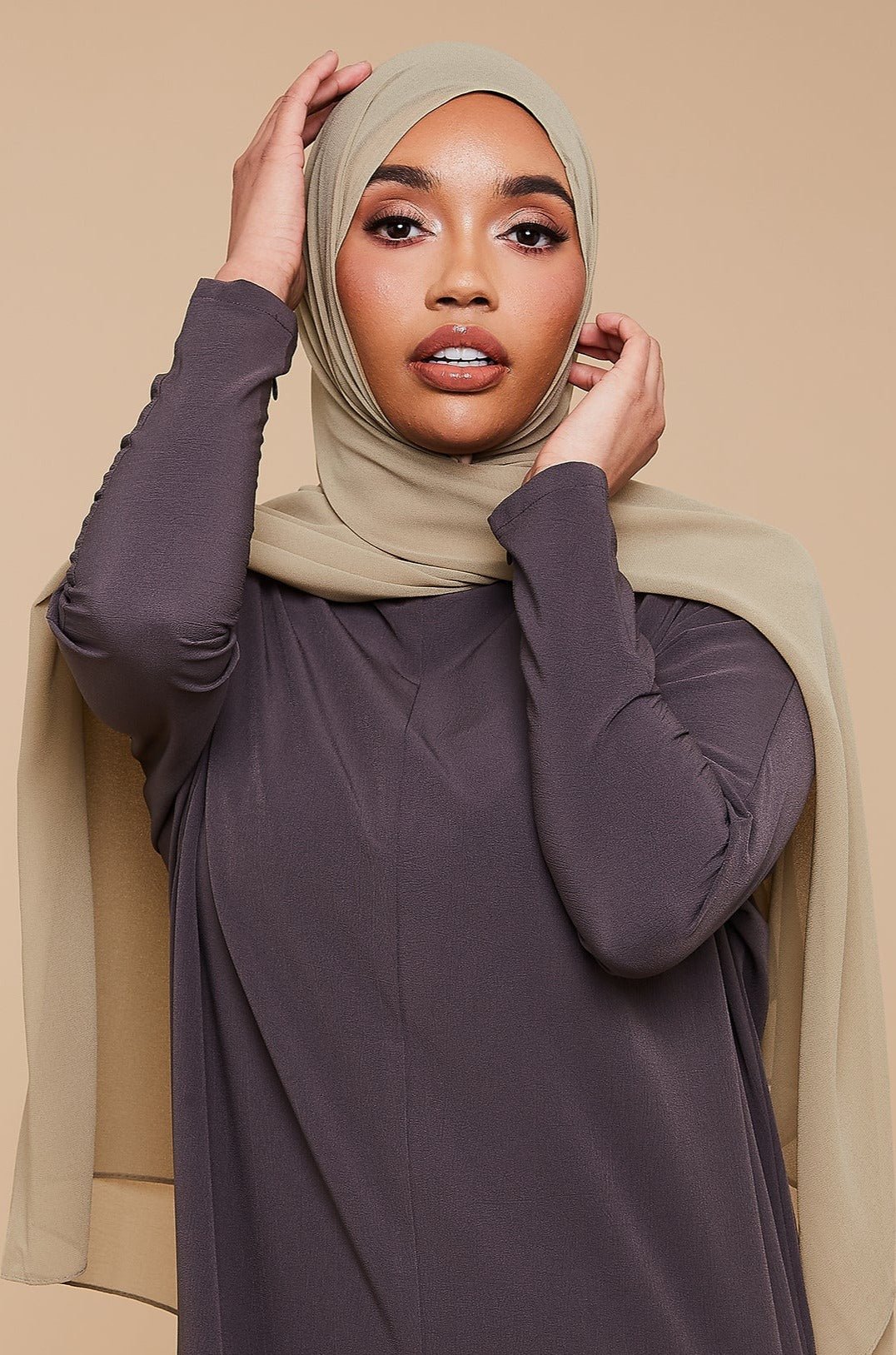 Stone Soft Crepe Chiffon Hijab - CAVE