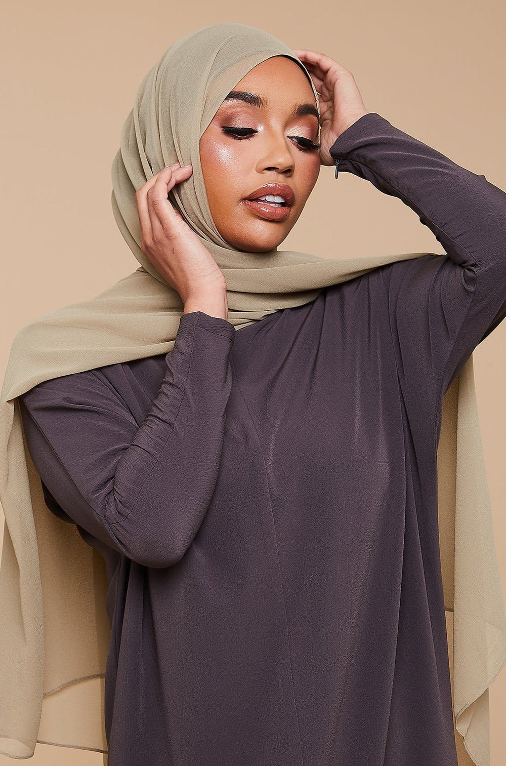 Stone Soft Crepe Chiffon Hijab - CAVE