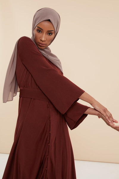 Taupe Soft Crepe Hijab - CAVE