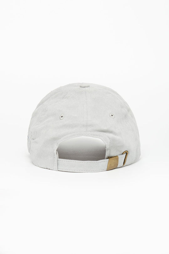 Grey suede baseball hat 2025