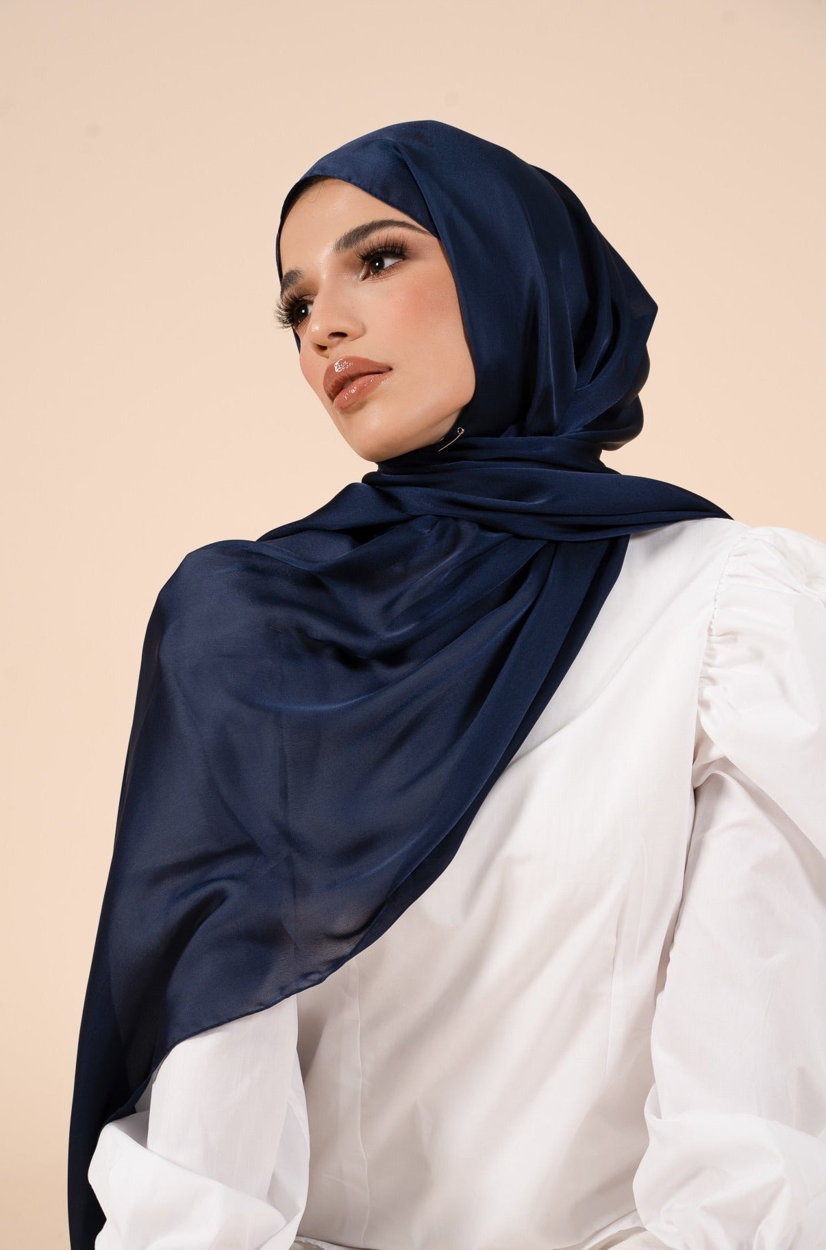 Twilight Blue Soft Satin Hijab - CAVE