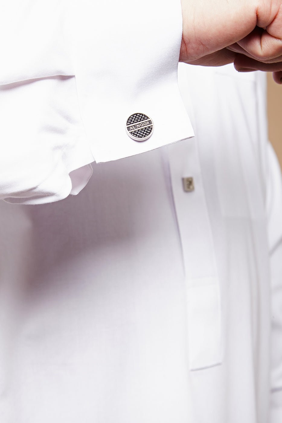 White Cufflink Collar Thobe - CAVE