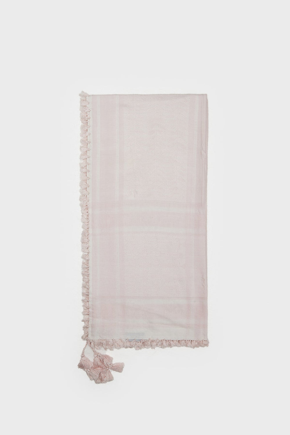 White & Pink Bamboo Keffiyeh Scarf - CAVE