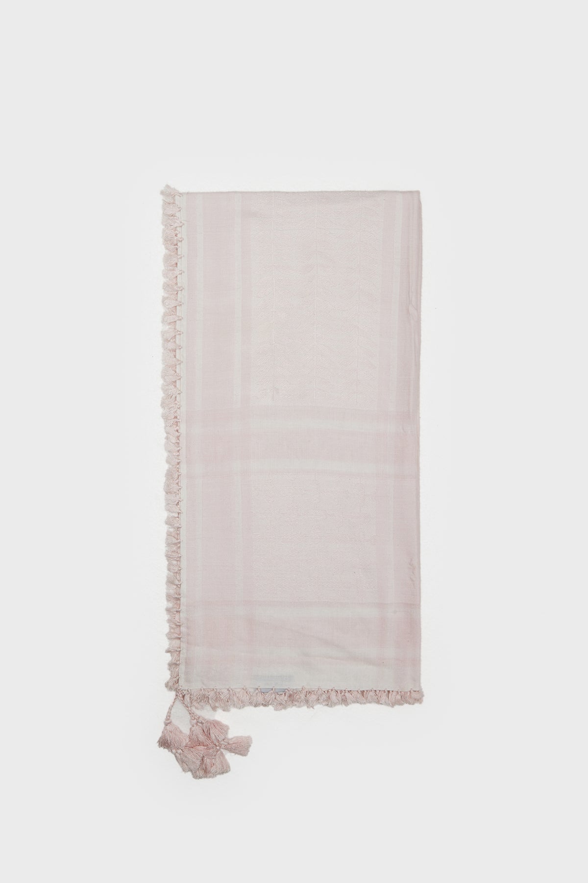 White & Pink Bamboo Keffiyeh Scarf - CAVE
