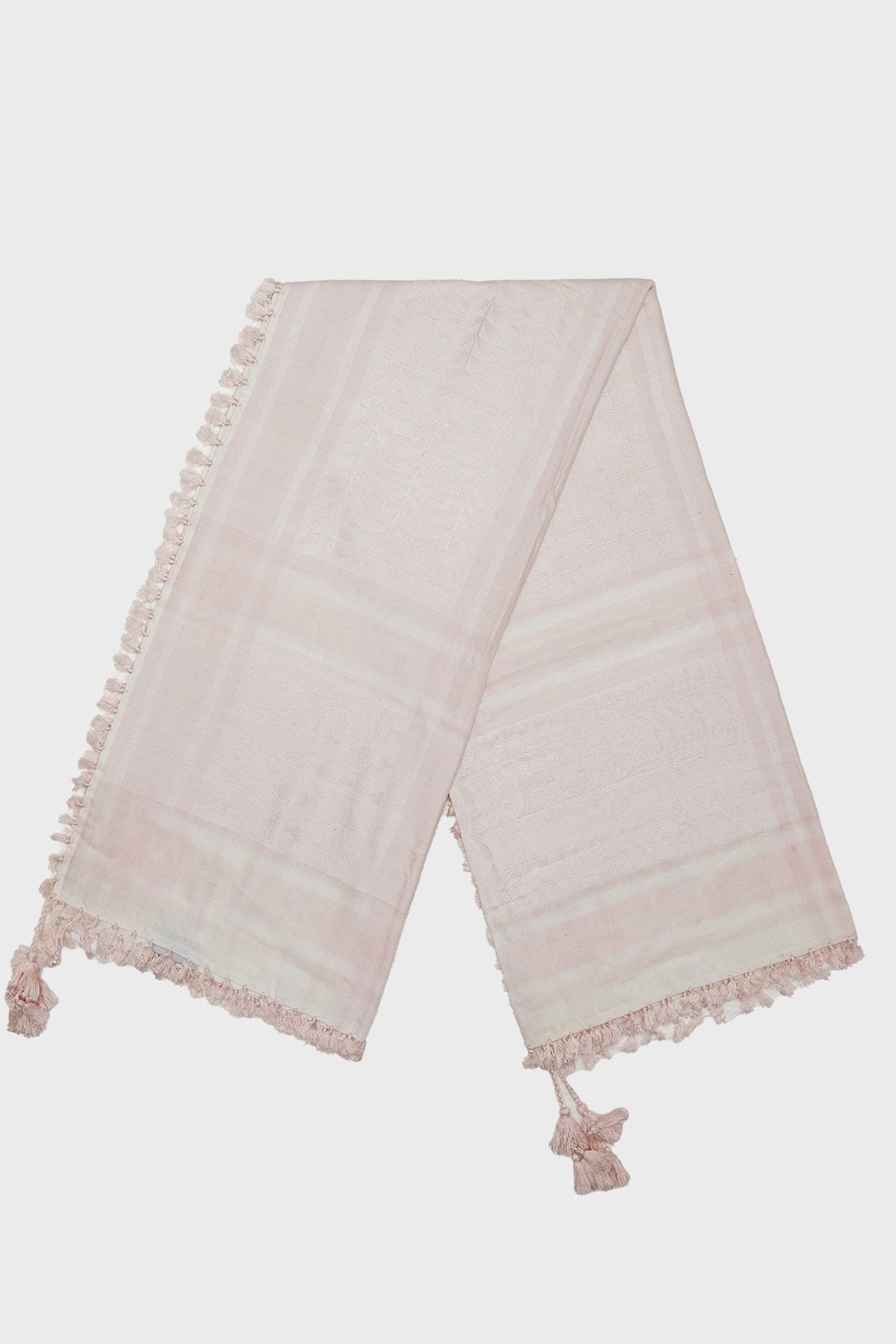 White & Pink Bamboo Keffiyeh Scarf - CAVE